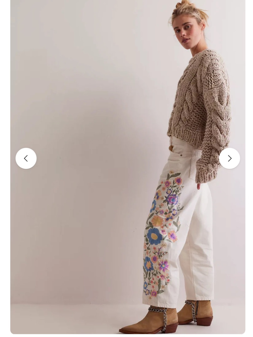 We The Free Willow Floral Embroidered Jean